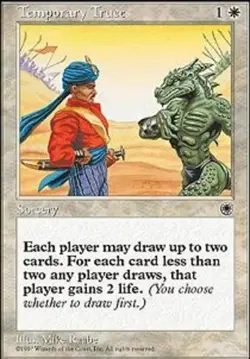 MTG Temporary Truce, Portal, Heavily Played, English - Image 1