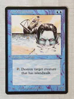 NM Merfolk Assassin The Dark Mtg Magic the Gathering - Image 1
