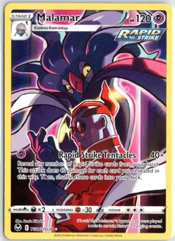 Pokemon Malamar Ultra Rare SWSH12: Silver Tempest Trainer Gallery TG06/TG30 NM - Image 1