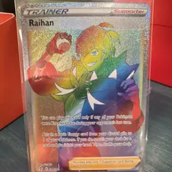Pokemon Raihan Trainer Full Art Secret Rare Holo 224/203 Evolving Skies - Image 1