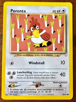 2001 Pokemon Neo Revelation [GERMAN] - Porenta [Farfetch’d] 43/64 VINTAGE LP - Image 1