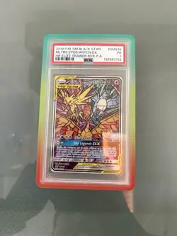 2019 Pokemon Moltres Zapdos Articuno GX PSA 1 #SM210 Black Star Promo - Image 1