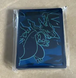 Pokemon TCG Phantasmal Flames Sealed Etb Sleeves Mega Charizard X (65 Sleeves) - Image 1