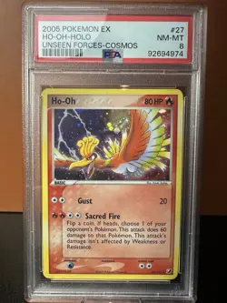 Ho-Oh 27/115 Rare COSMOS Holo EX Unseen Forces Near Mint Pokemon - Image 1