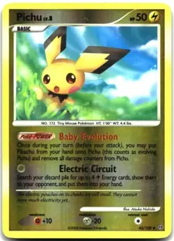 Pokemon Pichu RH Uncommon Stormfront 45/100 MP - Image 1