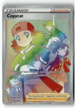 Copycat ⭐ 222/203 Holo Rare Rainbow Evolving Skies 2021 Pokemon NM - Image 1