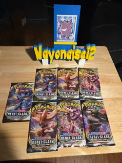 Pokemon TCG Sword and Shield Rebel Clash - 7 Booster Packs 820650806827 - Image 1