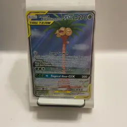 Pokemon Rowlet & Alolan Exeggutor GX TAG TEAM Alt Full Art Ultra Rare Holo 215/… - Image 1