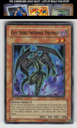 Yugioh Duelist Pack 6: Jaden Yuki 3 #DP06-EN008 Evil Hero Infernal Prodigy - Image 1