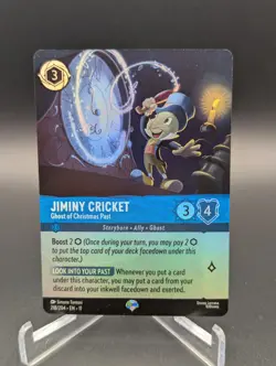Disney Lorcana Jiminy Cricket Ghost Of Christmas Past Epic 218/204 Winterspell - Image 1