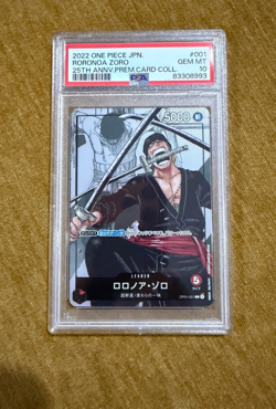 Roronoa Zoro L OP01-001 Parallel Japanese ONE PIECE Card Game 25th Edition PSA10 - Image 1