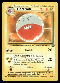 Pokemon Cards Electrode 18/64 UNLIMITED Jungle Rare WOTC NM *2 - Image 1