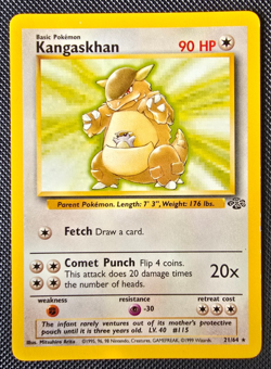 Pokemon WOTC Card - Kangaskhan - Jungle Set - Non-Holo Rare - 21/64 - NM-LP - Image 1