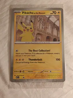Oversized Pokemon TCG Pikachu at the Museum Promo Natural History Museum Card - Image 1