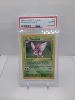 1999 Pokemon TCG Venomoth Holo Card #13/64 Jungle Set Rare - Image 1