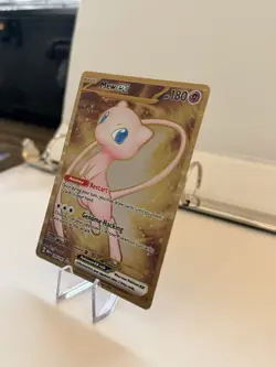 Pokemon Mew EX Gold Metal Card NM 205/165 Scarlet & Violet 151 Series - Image 2