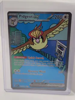2023 Pokemon TCG Obsidian Flames Pigeot EX SIR Card #225/197, Pack Fresh Mint. - Image 1