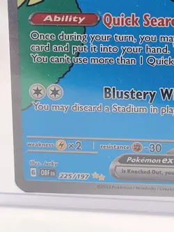 2023 Pokemon TCG Obsidian Flames Pigeot EX SIR Card #225/197, Pack Fresh Mint. - Image 2