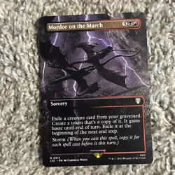 Mordor On The March Borderless NON Foil Lord Of The Rings LTC MTG Magic Fresh - Image 1