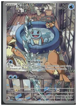Pokemon Squirtle 148/142 Sv07: Stellar Crown Illustration - Image 1