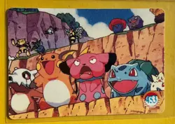 Pikachu SURFING AT THE BEACH Vintage Prism Holo Sticker Card Anime Collectible - Image 2