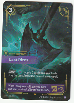 Last Rites 150/221 Riftbound SFD NEAR MINT CARD - Image 1