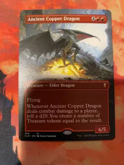 MTG Battle For Baldurs Gate Ancient Copper Dragon Borderless - Image 1