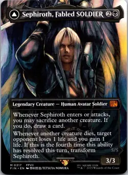 Sephiroth, Fabled SOLDIER (0317) (Borderless) FINAL FANTASY NM MTG - Image 1