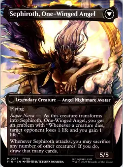 Sephiroth, Fabled SOLDIER (0317) (Borderless) FINAL FANTASY NM MTG - Image 2