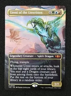 MTG Ureni of the Unwritten - Borderless - Commander - Tarkir - Dragonstorm NM/NP - Image 1
