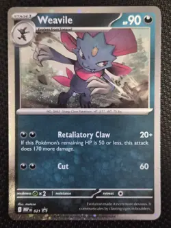 Weavile Holo 021 Black Star Promo 21 Pokemon Phantasmal Flames 3 Pack Blister - Image 1