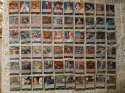 One Piece TCG English Lot ×60 Foils & Leaders (No Duplicates) - Image 1