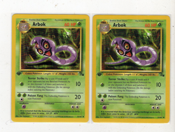 Pokemon TCG Fossil Arbok 1st Edition Lot (2) Cards 31/62 NM - Image 1