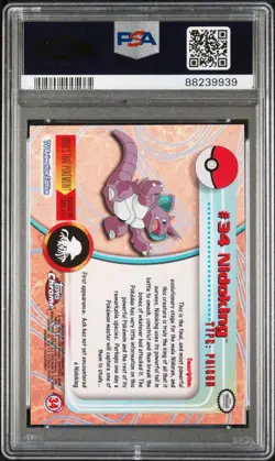 PSA 10 Nidoking 34 VINTAGE 2000 Topps Chrome Pokemon Card T.V. GEM MINT - Image 2