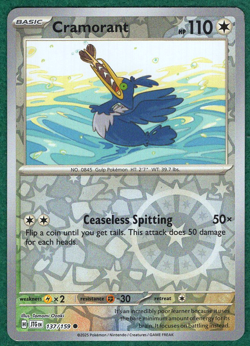 Cramorant (Reverse Holo) -SV09: Journey Together JTG #137/159 - Pokemon TCG Card - Image 2