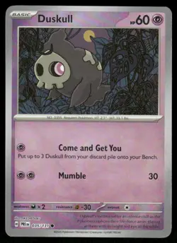 Pokemon Cards Duskull 035/131 Reverse Holo Prismatic Evolutions Pokeball NM *1 - Image 1