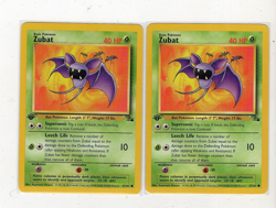 Pokemon TCG Fossil Zubat 1st Edition Lot (2) Cards 57/62 NM - Image 1