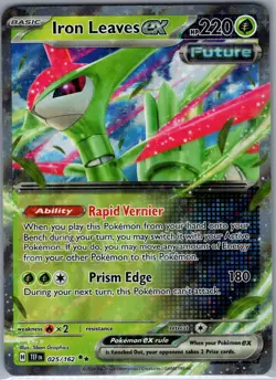 Iron Leaves ex 025/162 SV05: Temporal Forces - Pokemon Card - NM - Image 1