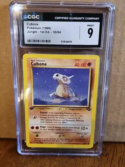 Pokemon Cubone Jungle Card 50/64 Regular 1st Edition Original Owner CGC 9 Mint - Image 1