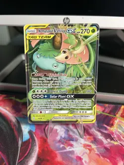 Pokemon TCG Venusaur & Snivy GX 1/236 Sm-Cosmic Eclipse English Card - Image 1