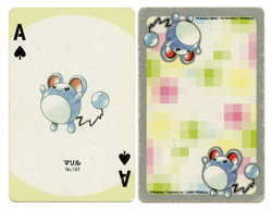 2000 Marill Ace of Spades Pokemon Silver Part 2 Playing Card Japan Original - Image 1