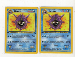 Pokemon TCG Fossil Cloyster 1st Edition Lot (2) Cards 32/62 NM - Image 1