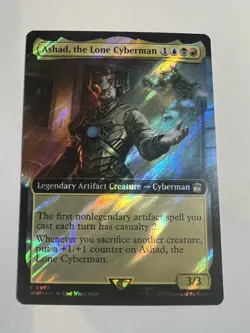 MTG Ashad The Lone Cyberman Dr Who Extended Art Surge Foil - Image 1