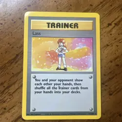 Lass - 75/102 - Base Set Shadowed Rare Trainer Pokemon TCG 1999 - LP/MP - Image 1