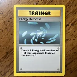 Energy Removal 92/102 Base Set Unlimited Pokemon TCG 1999 MP - Image 1
