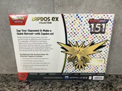 Pokemon Scarlet & Violet 151 Zapdos EX Collection Sealed - Image 2