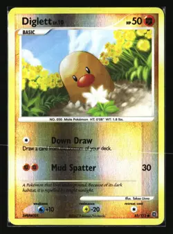 Pokemon DIGLETT 85/132 Reverse Holo (2007 Secret Wonders) LP/Light Play - Image 1