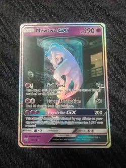 2017 Pokemon Sun & Moon Shining Legends #78 Mewtwo GX Secret Rare. - Image 1