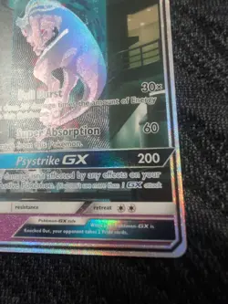 2017 Pokemon Sun & Moon Shining Legends #78 Mewtwo GX Secret Rare. - Image 4