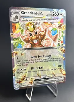 Greedent EX 179/197 Sv03: Obsidian Flames Holo DOUBLE RARE POKEMON TCG [NM] - Image 2